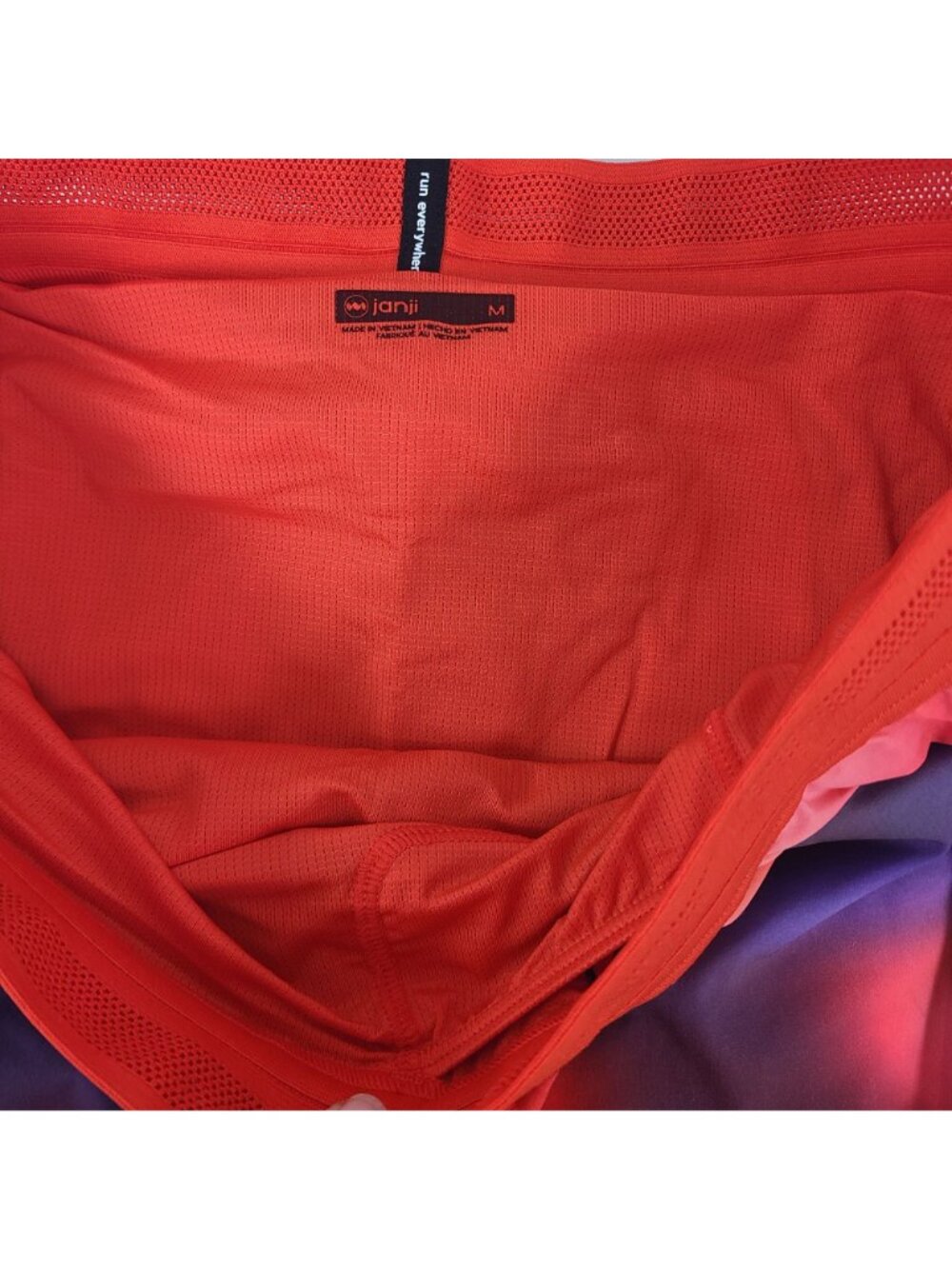NEW Janji Men's 5" AFO Middle Short Cherry Funk Hyperlight Shell W/ Liner Sz M - Picture 3 of 6
